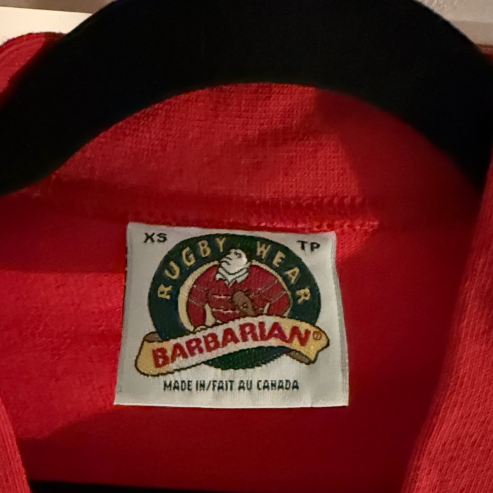 Rugby Wear U of U “Utes”Barbarian Red Cardigan with Logo and Stripes- XS - Picture 2 of 3